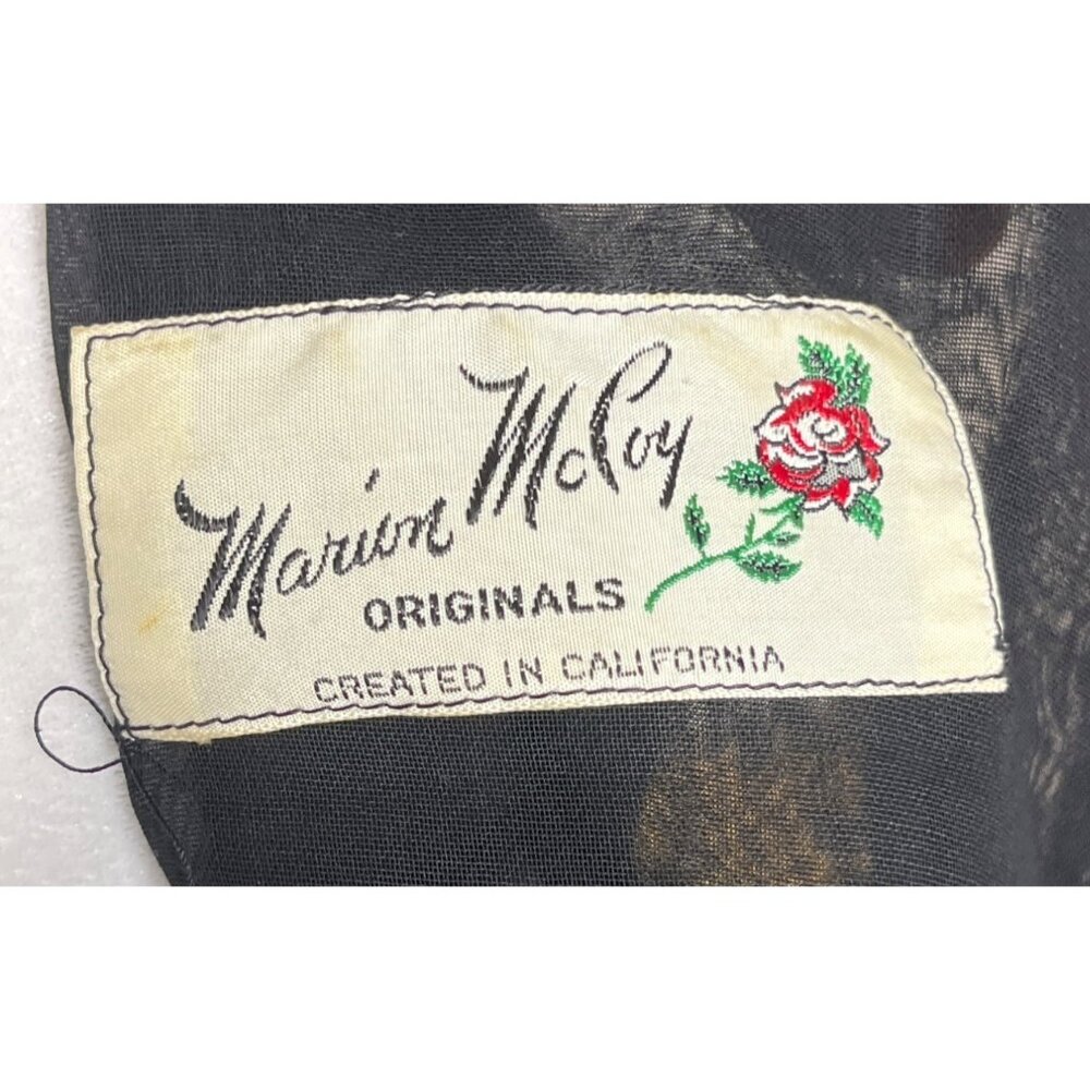 Vintage Black Dress Fitted Sheer Belt Midi Classic Cap Sleeve Pristine Womens S - Picture 3 of 12